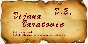 Dijana Baratović vizit kartica